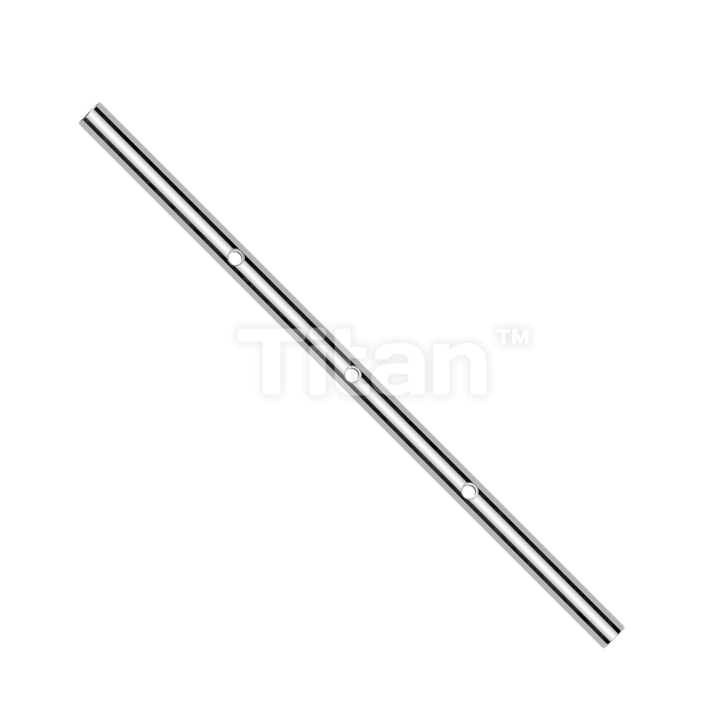 Implant Grade Titanium Internally Threaded Industrial Barbell Pins With 3 Threaded Holes on Bar - Image 3