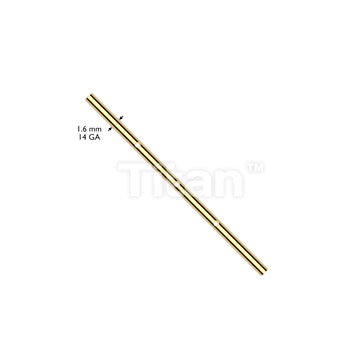 Implant Grade Titanium Internally Threaded Industrial Barbell Pins With 3 Threaded Holes on Bar - Image 4