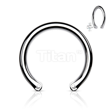 Implant Grade Titanium Internally Threaded 2 Hole Horseshoe Pins for 16g Top Parts - Image 2