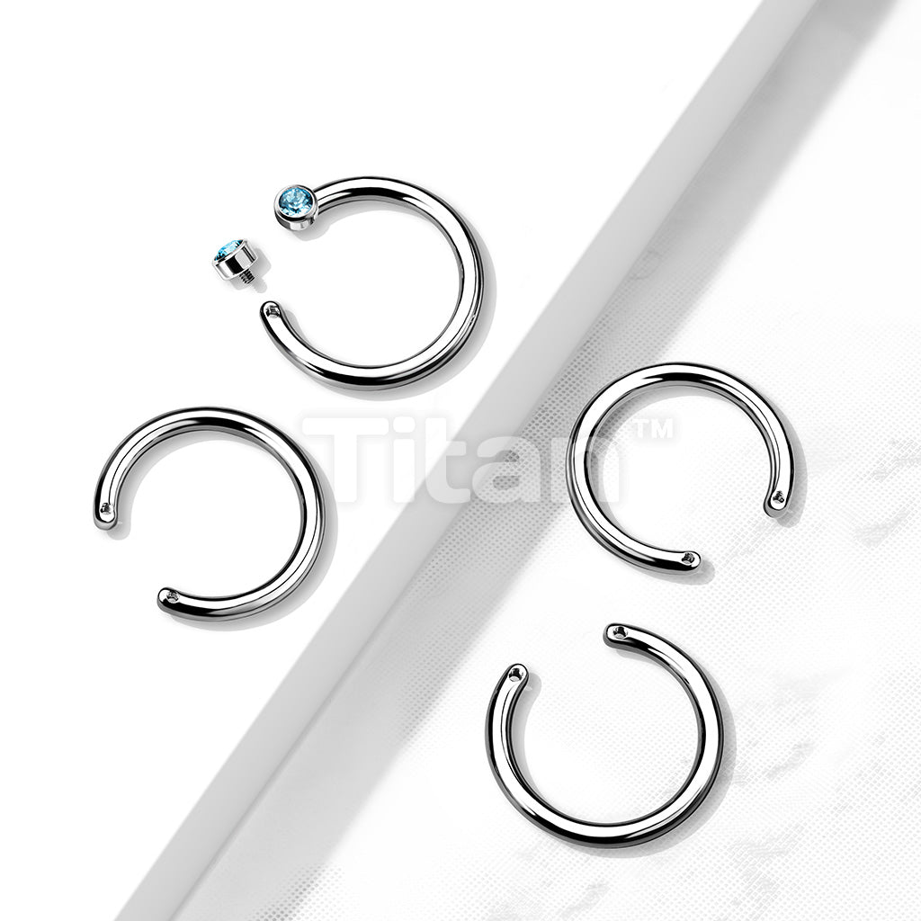 Implant Grade Titanium Internally Threaded 2 Hole Horseshoe Pins for 16g Top Parts