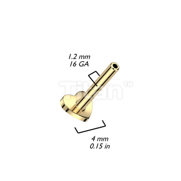 ASTM F136 Titanium Implant Grade Titanium Internally Threaded Flat Back... - Image 6