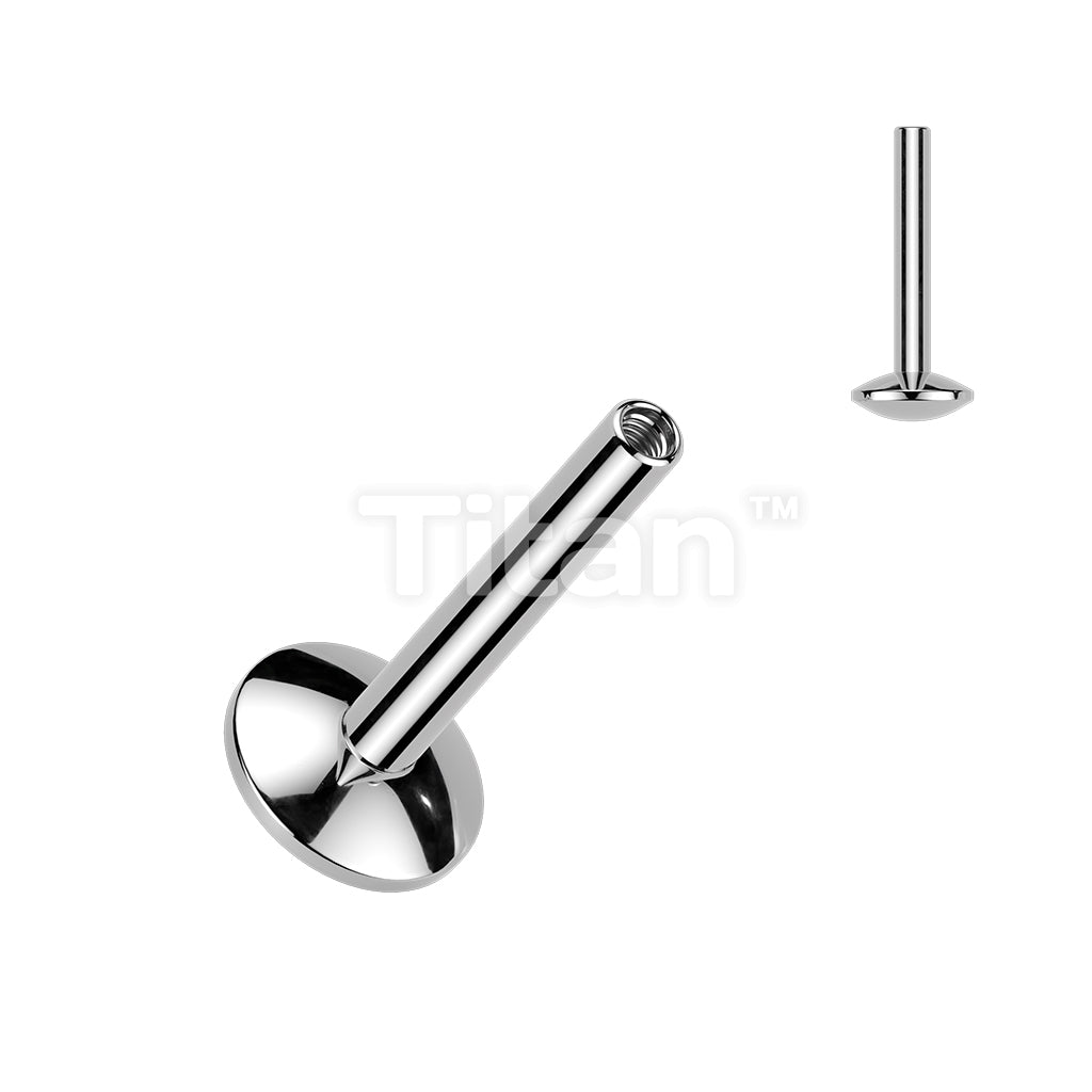 Implant Grade Titanium Internally Threaded 4mm Convex Base Labret Post - Image 4