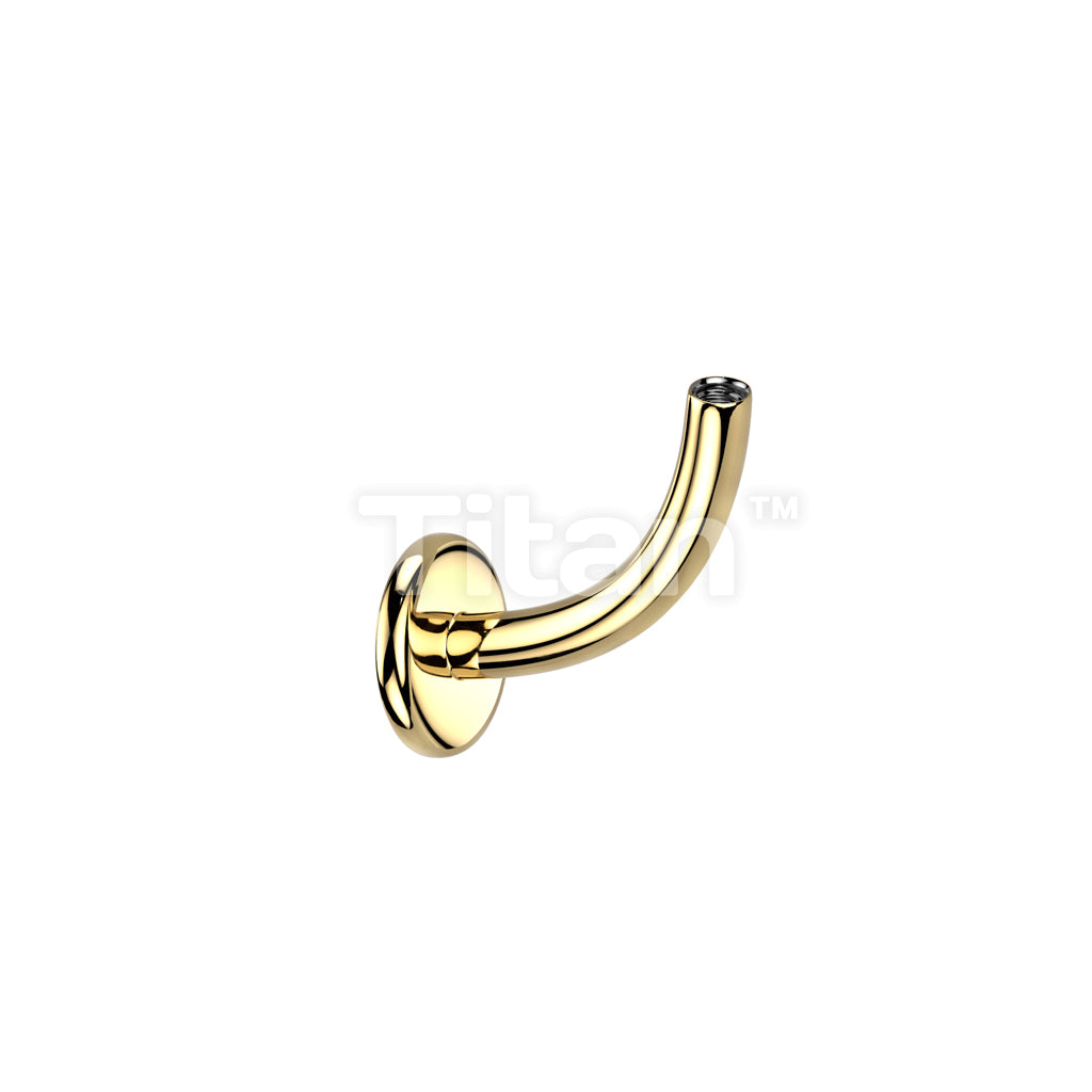 Implant Grade Titanium Internally Threaded Curved Flat Back Post - Image 2