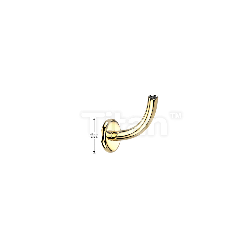 Implant Grade Titanium Internally Threaded Curved Flat Back Post - Image 4
