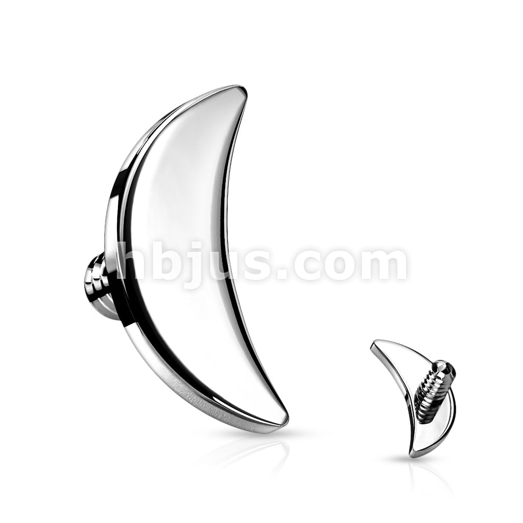 10 pc Pack Flat Crescent Moo 316L Surgical Steel Internally Threaded... - Image 6