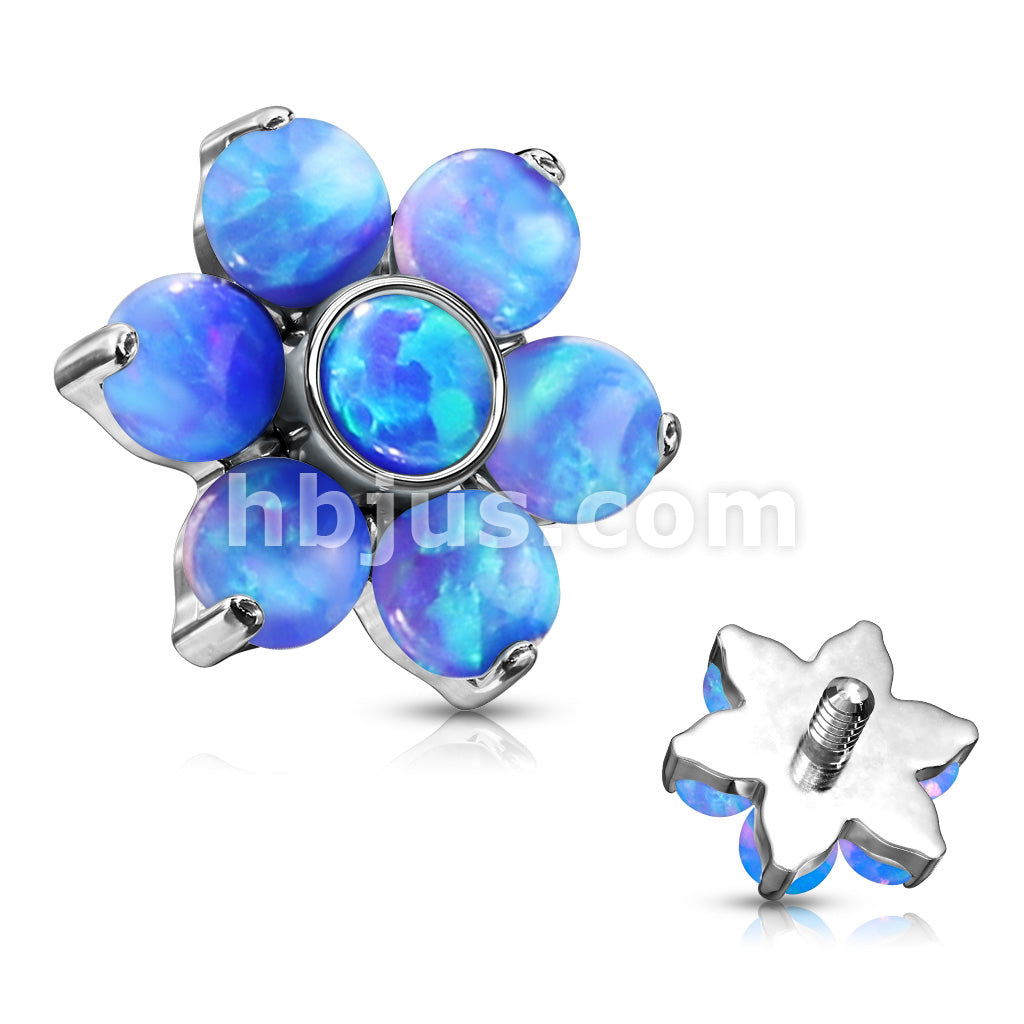Opa Prong Set Flower 316L Surgical Steel Internally Threaded Top Parts... - Image 3