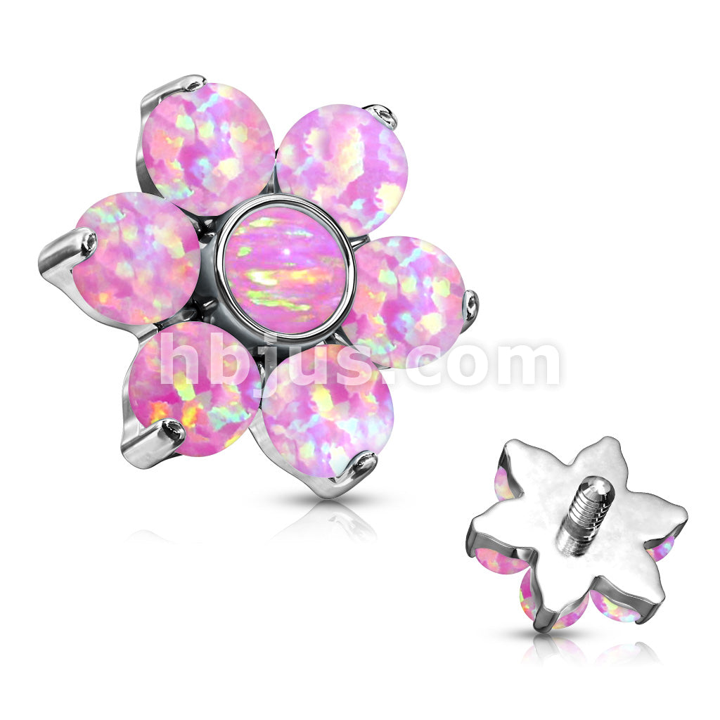 Opa Prong Set Flower 316L Surgical Steel Internally Threaded Top Parts... - Image 5