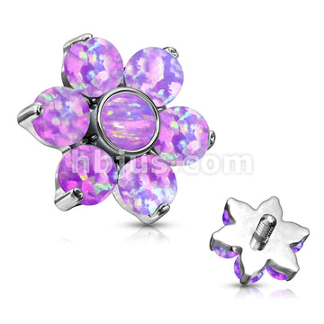 Opa Prong Set Flower 316L Surgical Steel Internally Threaded Top Parts... - Image 6