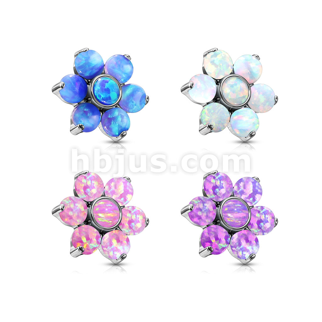 Opa Prong Set Flower 316L Surgical Steel Internally Threaded Top Parts... - Image 7