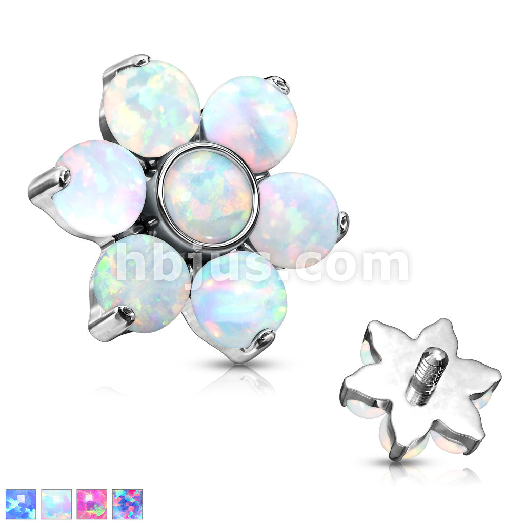 Opa Prong Set Flower 316L Surgical Steel Internally Threaded Top Parts... - Image 2