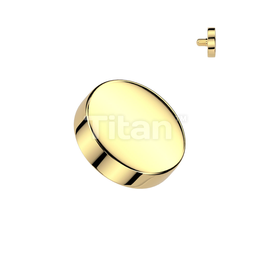 Implant Grade Titanium Internally Threaded Flat Round Top - Image 2