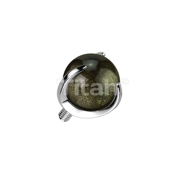 Implant Grade Titanium Internally Threaded Claw Set Natural Stone Ball Top - Image 5