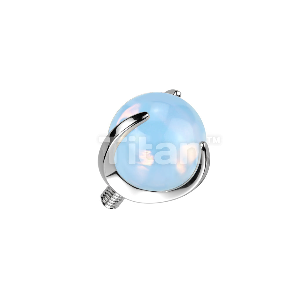 Implant Grade Titanium Internally Threaded Claw Set Natural Stone Ball Top - Image 6