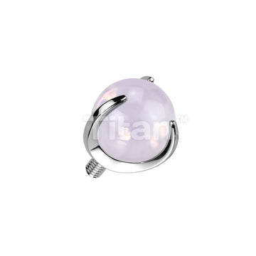 Implant Grade Titanium Internally Threaded Claw Set Natural Stone Ball Top - Image 7