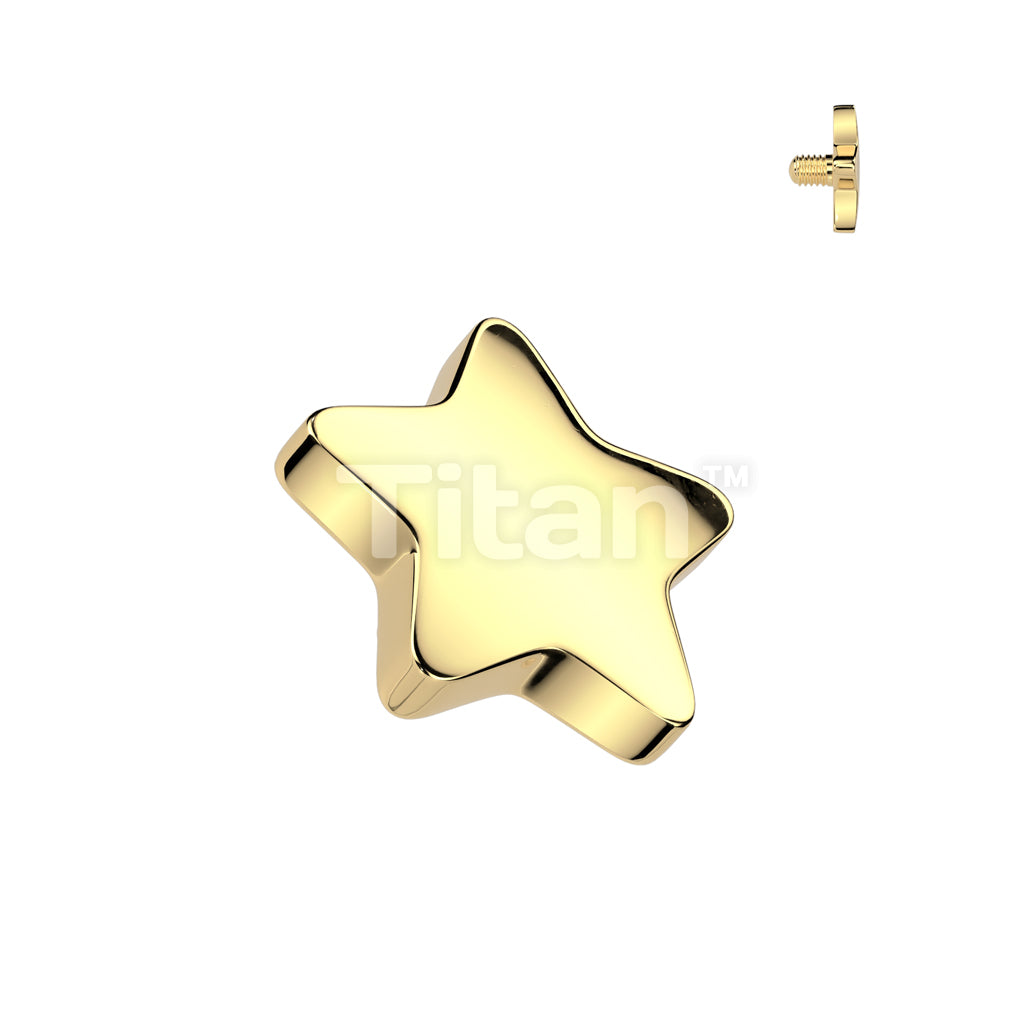 Implant Grade Titanium Internally Threaded Flat Star Top - Image 2