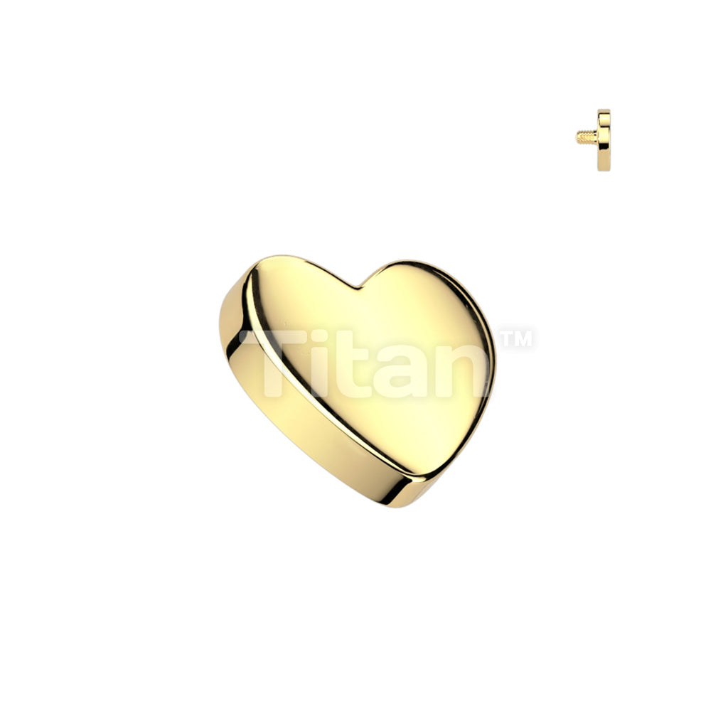 Implant Grade Titanium Internally Threaded Flat Heart Top - Image 2