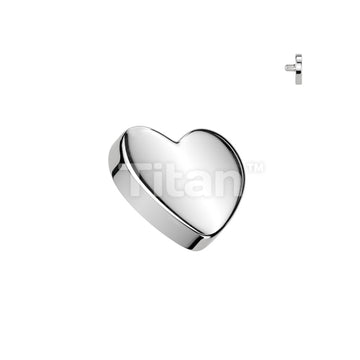Implant Grade Titanium Internally Threaded Flat Heart Top - Image 3