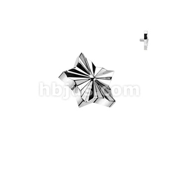 Implant Grade Titanium Internally Threaded Diamond Cut Star Top - Image 3