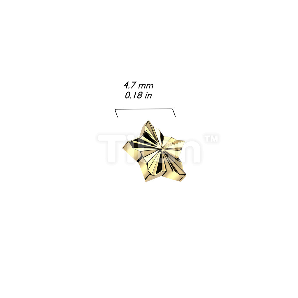 Implant Grade Titanium Internally Threaded Diamond Cut Star Top - Image 4