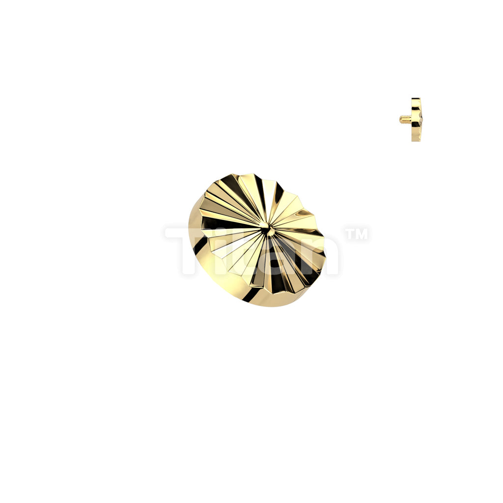 Implant Grade Titanium Internally Threaded Diamond Cut Round Top - Image 2