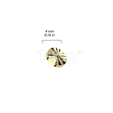 Implant Grade Titanium Internally Threaded Diamond Cut Round Top - Image 4