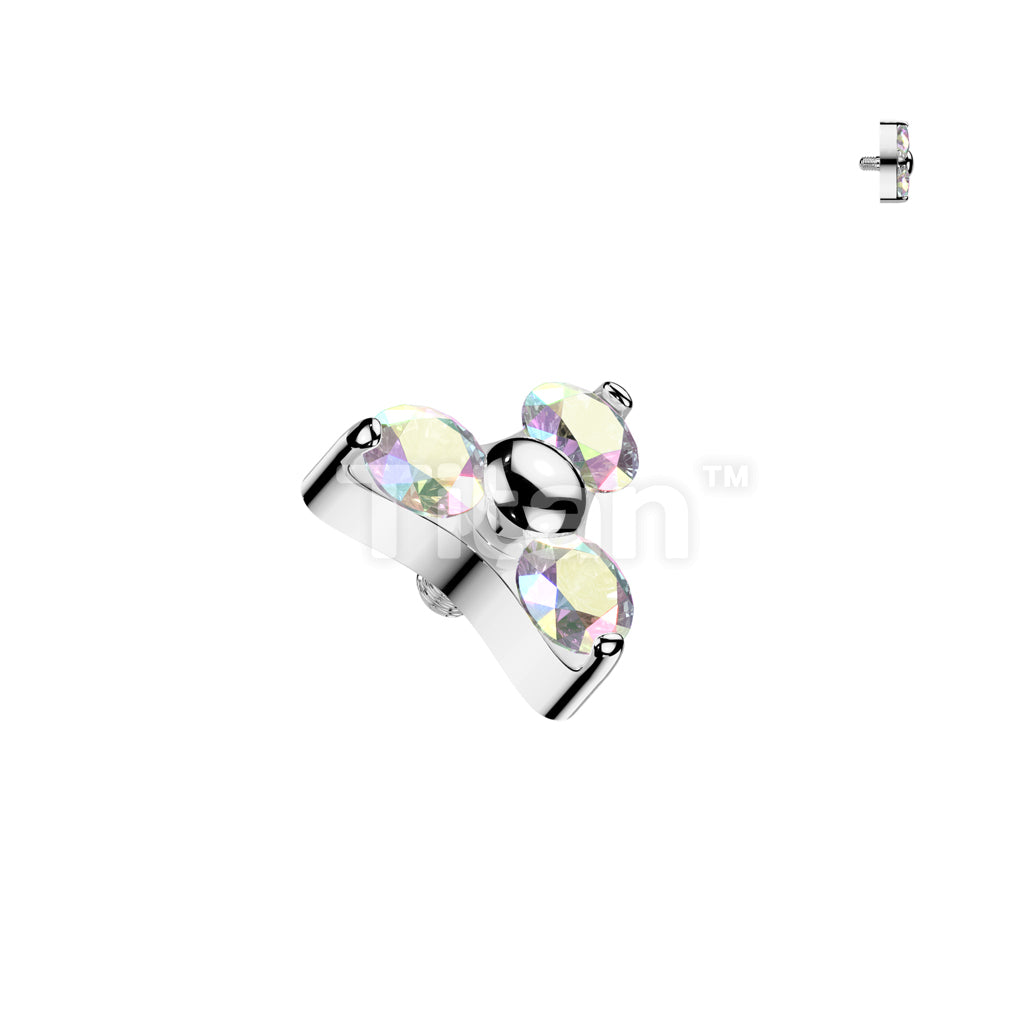 Implant Grade Titanium Internally Threaded CZ Trinity Triangle Top Parts - Image 2