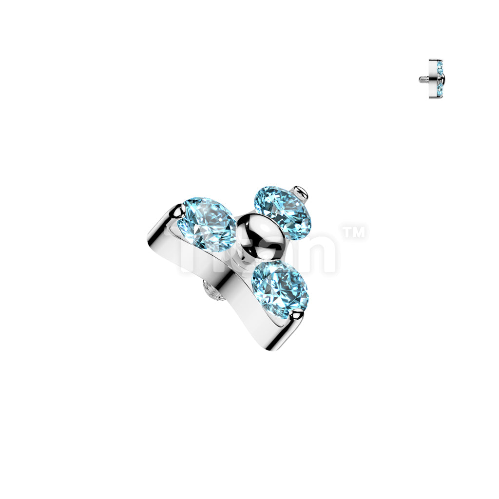 Implant Grade Titanium Internally Threaded CZ Trinity Triangle Top Parts - Image 6