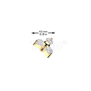 Implant Grade Titanium Internally Threaded CZ Trinity Triangle Top Parts - Image 8