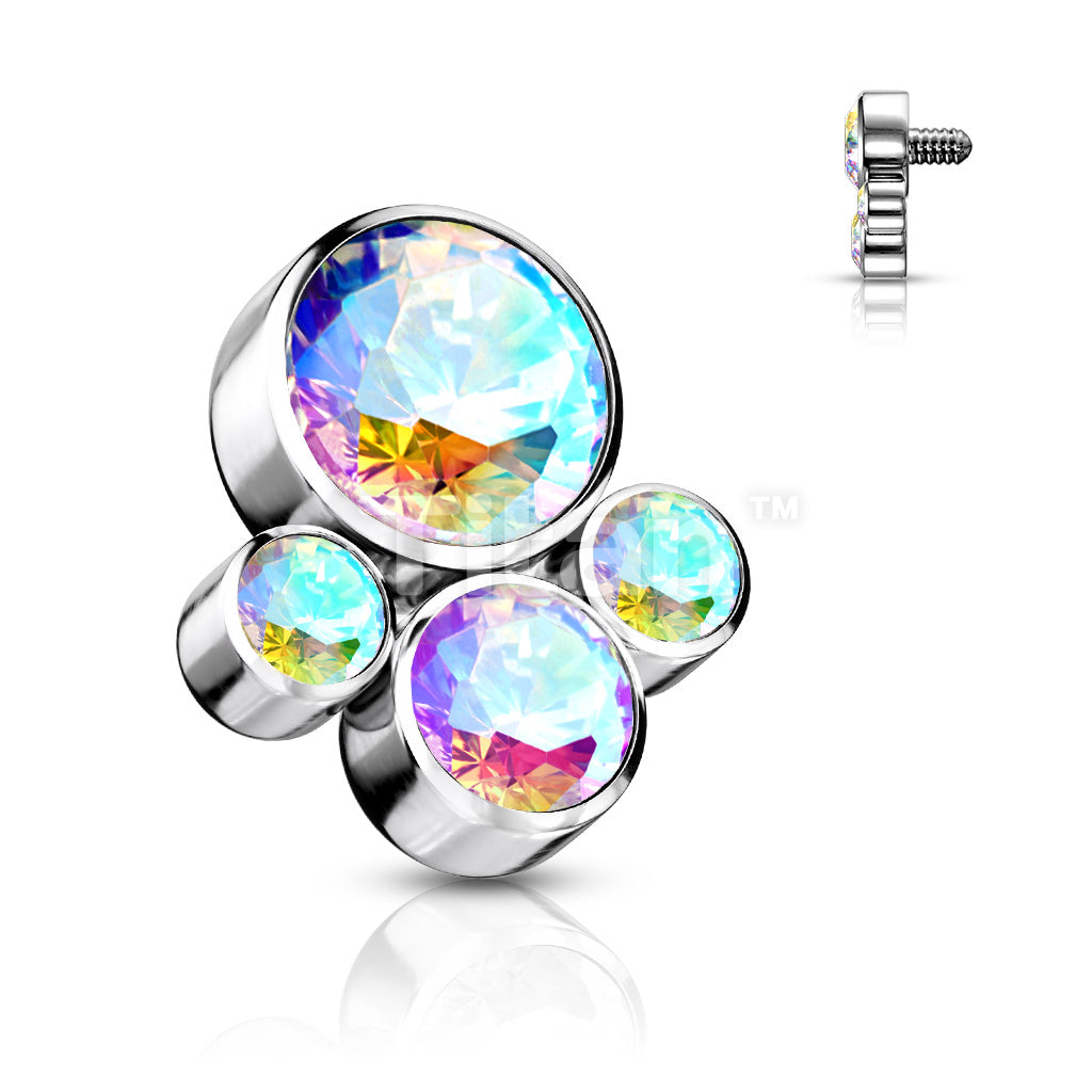 ASTM F136 Titanium Implant Grade Titanium Internally Threaded Bezel Set... - Image 3