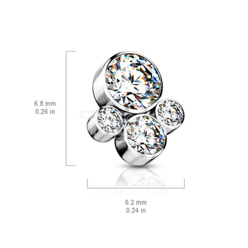 ASTM F136 Titanium Implant Grade Titanium Internally Threaded Bezel Set... - Image 8