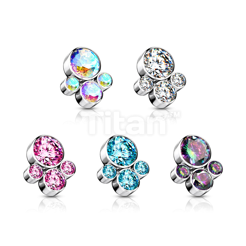 ASTM F136 Titanium Implant Grade Titanium Internally Threaded Bezel Set... - Image 9