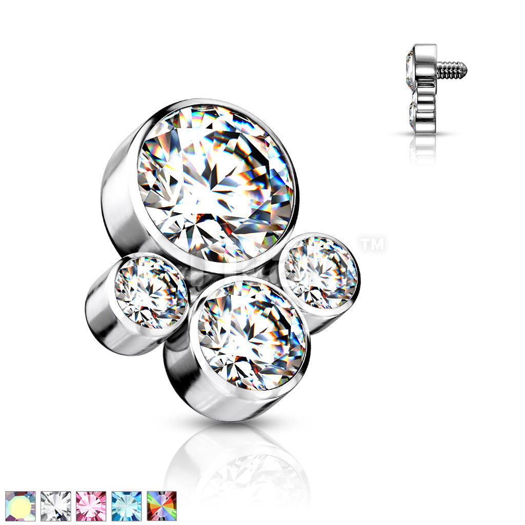 ASTM F136 Titanium Implant Grade Titanium Internally Threaded Bezel Set... - Image 2