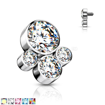 ASTM F136 Titanium Implant Grade Titanium Internally Threaded Bezel Set... - Image 2