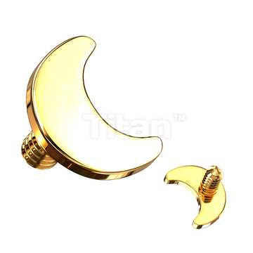 Implant Grade Titanium Internally Threaded Flat Crescent Moon Top - Image 3