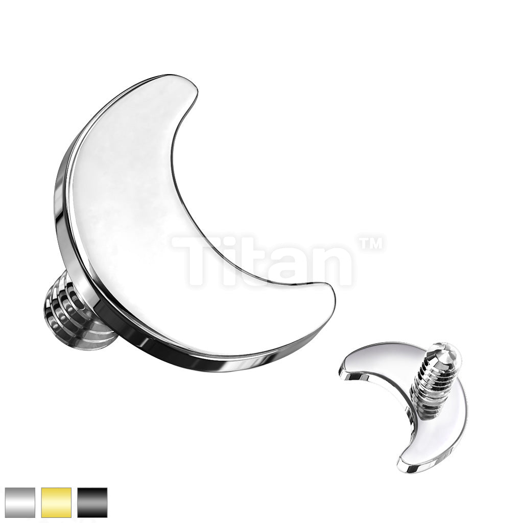 Implant Grade Titanium Internally Threaded Flat Crescent Moon Top - Image 2