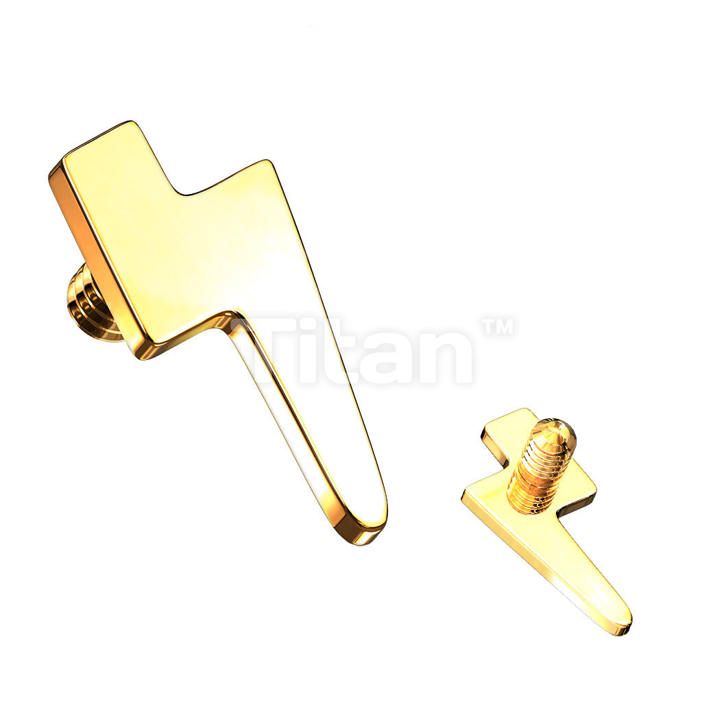 Implant Grade Titanium Internally Threaded Flat Lightening Bolt Top - Image 3