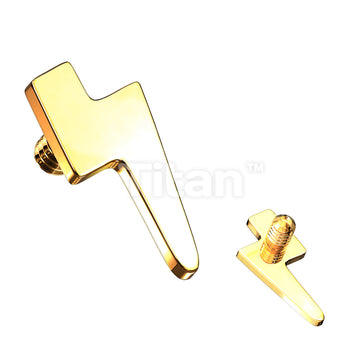 Implant Grade Titanium Internally Threaded Flat Lightening Bolt Top - Image 3