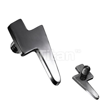 Implant Grade Titanium Internally Threaded Flat Lightening Bolt Top - Image 4