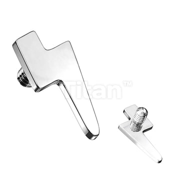 Implant Grade Titanium Internally Threaded Flat Lightening Bolt Top - Image 5