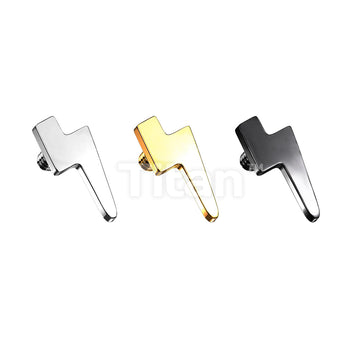 Implant Grade Titanium Internally Threaded Flat Lightening Bolt Top - Image 6