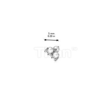 Implant Grade Titanium Internally Threaded Pearl Prong Set Triangle Top - Image 4