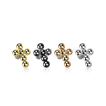 Implant Grade Titanium Internally Threaded Beaded Ball Cross Top - Image 8