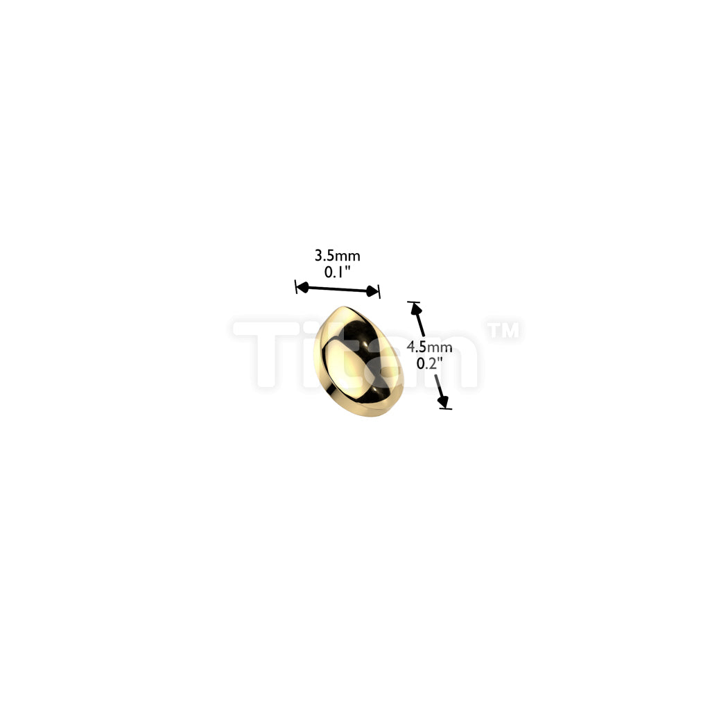 Implant Grade Titanium Internally Threaded Teardrop Top - Image 4