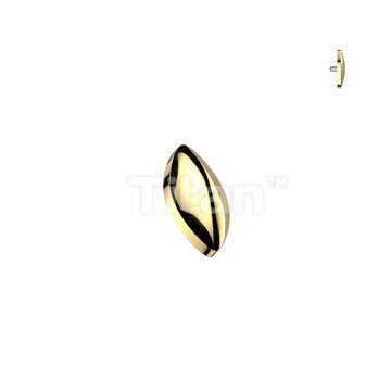 Implant Grade Titanium Internally Threaded Rounded Marquise Top - Image 2