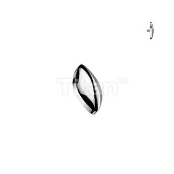 Implant Grade Titanium Internally Threaded Rounded Marquise Top - Image 3