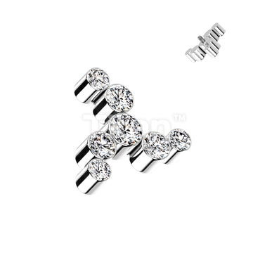 Implant Grade Titanium Internally Threaded CZ Swirl Top - Image 2