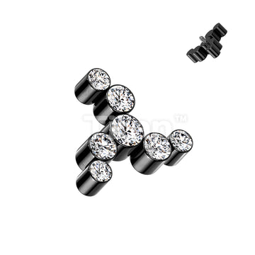 Implant Grade Titanium Internally Threaded CZ Swirl Top - Image 4