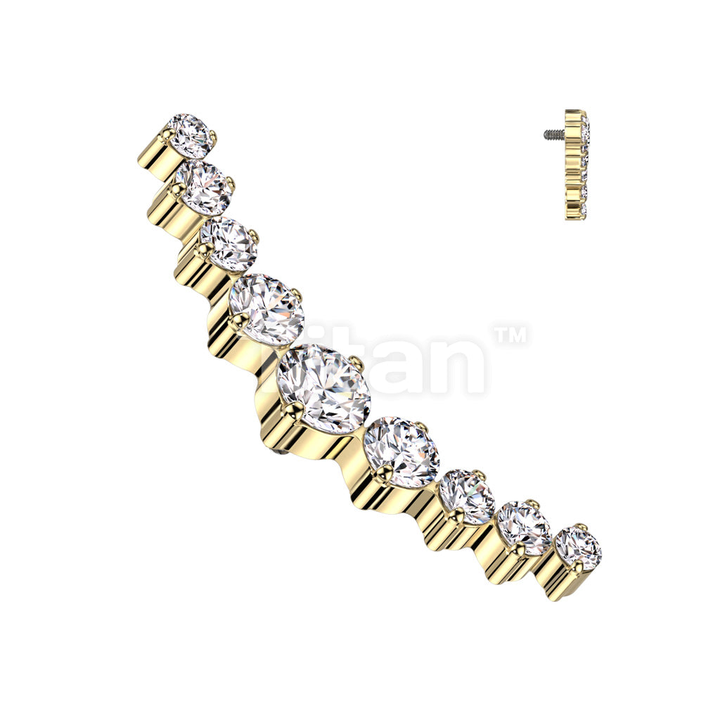 Implant Grade Titanium Internally Threaded 9 CZ Curved Top - Image 4
