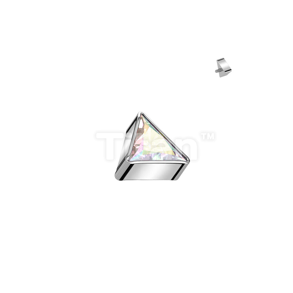 Implant Grade Titanium Internally Threaded Triangle CZ Top - Image 2