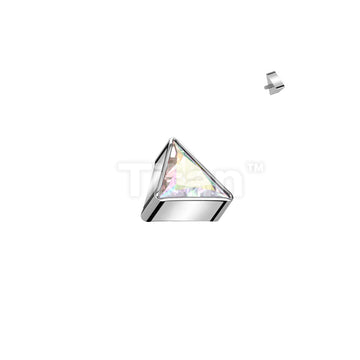 Implant Grade Titanium Internally Threaded Triangle CZ Top - Image 2